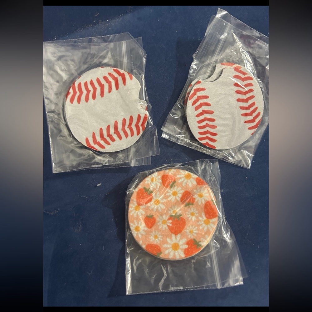 3 sets of car coasters